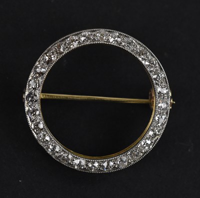 Lot 1269 - A yellow and white metal diamond set openwork...