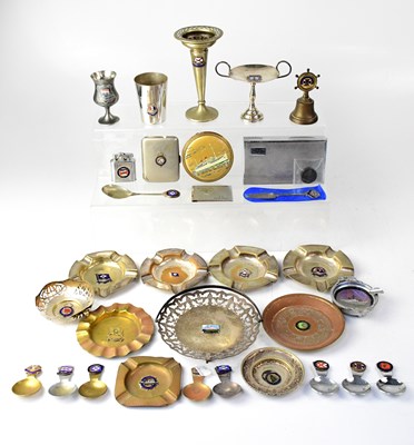 Lot 259 - Various maritime related plated and white...