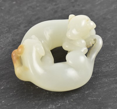 Lot 1001 - An 18th/19th century Chinese white jade...