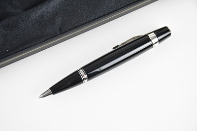 Lot 112 - MONTBLANC; a Bohème black resin and chrome...