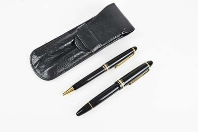Lot 39 - MONTBLANC; a Meisterstück 146 black resin and...
