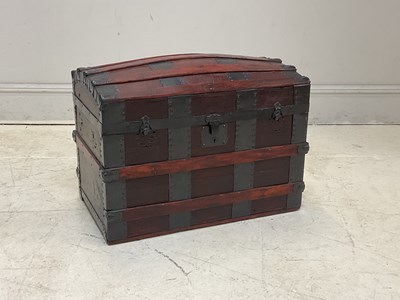 Lot 263 - A 19th century stained and metal mounted dome...