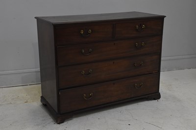 Lot 261 - A 19th century mahogany chest of two short...