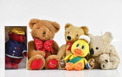 Lot 418 - A collection of teddies including a koala,...