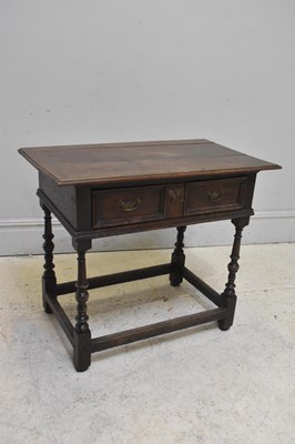 Lot 320 - A late 17th century and later oak single...