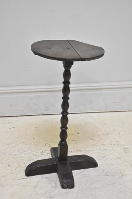 Lot 90 - An 18th century and later oak occasional table...