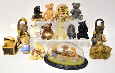 Lot 135 - A collection of ceramic, resin and other teddy...
