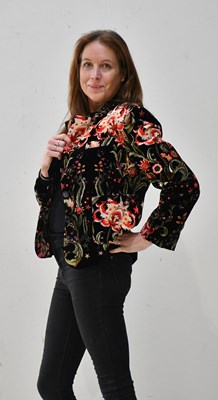 Lot 267 - ROBERTO CAVALLI; a short black velvet fully...