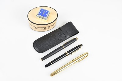 Lot 13 - MONTBLANC; a black Meisterstuck roller...