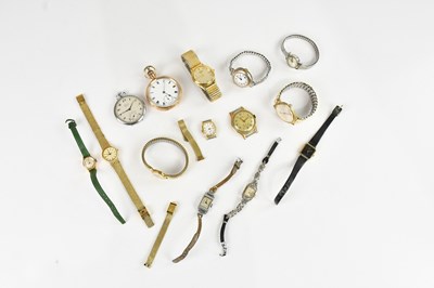 Lot 548 - A gold plated crown wind open faced pocket...