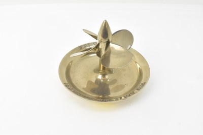 Lot 519 - An RMS Queen Mary nickel-plated souvenir dish...