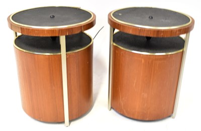 Lot 1003 - A pair of mid-20th century teak speakers of...