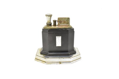 Lot 271 - RONSON; an Art Deco inspired table lighter,...