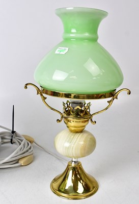 Lot 85 - A pair of modern brass table lamps in the form...