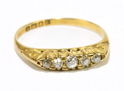 Lot 1169 - An 18ct yellow gold and old cut diamond...