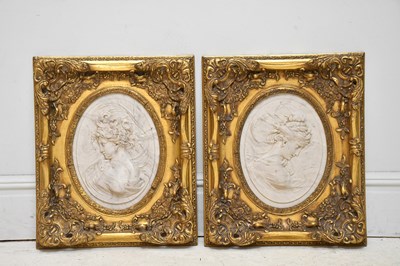 Lot 1036 - Two reproduction French marble plaques, both...