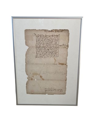 Lot 617 - An early 17th century hand written receipt...