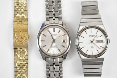 Lot 546 - SEIKO; a gentleman's stainless steel Seahorse...