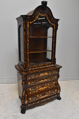 Lot 122 - A reproduction Dutch style display cabinet,...