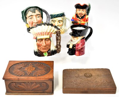 Lot 193 - Five character jugs comprising two Royal...