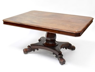 Lot 55 - A large 19th century tilt-top table with...