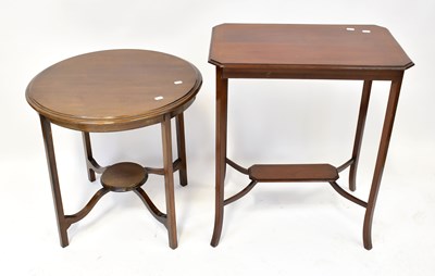 Lot 30 - Four Edwardian and later mahogany occasional...