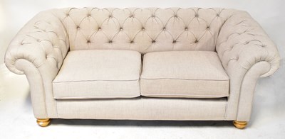 Lot 69 - A pair of modern two seater Chesterfield...