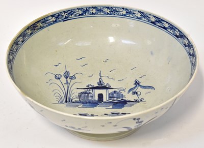 Lot 202 - A Delft ware blue and white footed bowl,...