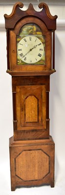 Lot 97 - A George III oak mahogany and walnut cased...