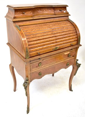 Lot 57 - A reproduction French style brass mounted...