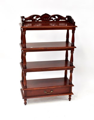 Lot 41 - A reproduction four-tier whatnot with pierced...