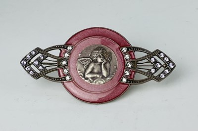 Lot 679 - CATHERINE POPESCO; an Art Deco inspired brooch,...