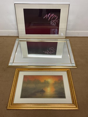 Lot 544 - Two prints, framed and glazed, together with a...