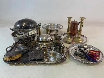 Lot 555 - A quantity of silver plated items, together...
