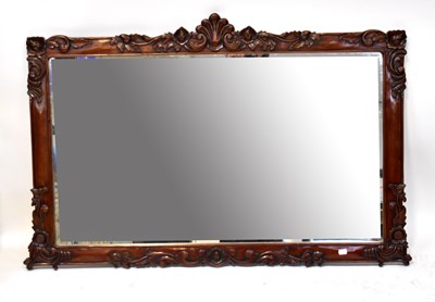 Lot 77 - A reproduction rectangular wall mirror with...