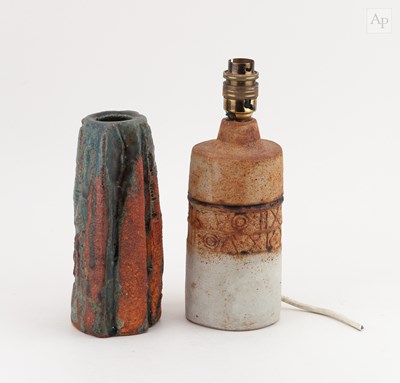 Lot 161 - ALAN WALLWORK (1931-2019); a stoneware lamp...