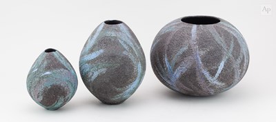 Lot 443 - KATIE BRAIDA; a trio of earthenware vessels...