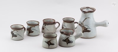 Lot 285 - Lowerdown Pottery; a stoneware coffee set...