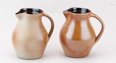 Lot 689 - SVEND BAYER (born 1946); a pair of wood fired...
