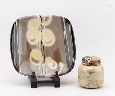 Lot 539 - PATIA DAVIS (born 1967); a square slipware...