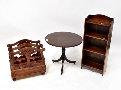 Lot 30 - A reproduction Indonesian hardwood Canterbury,...