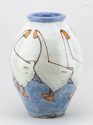 Lot 164 - ANDREW McGARVA (born 1956); an ovoid stoneware...