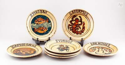 Lot 491 - MARY WONDRAUSCH (1923-2016); seven slipware...