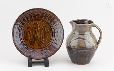 Lot 501 - MICHAEL OBRIEN (born 1930); a stoneware jug...