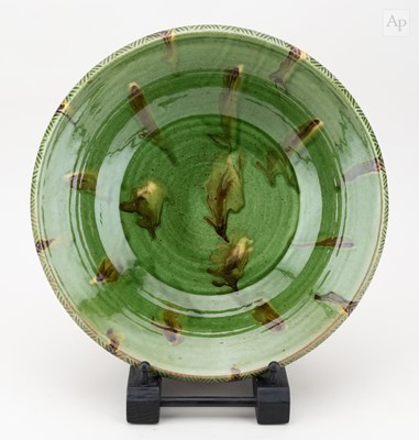 Lot 637 - SEAN MILLER; a shallow slip decorated...