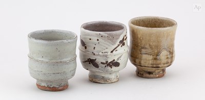 Lot 390 - JIM MALONE (born 1946); a trio of stoneware...