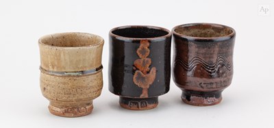 Lot 389 - JIM MALONE (born 1946); a trio of stoneware...