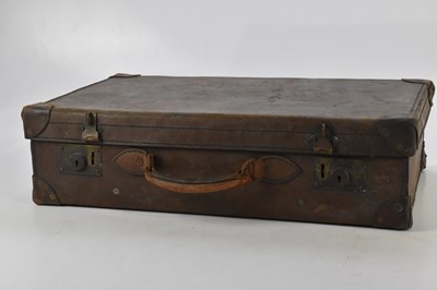 Lot 1098 - A vintage leather briefcase, 16 x 38 x 61cm.