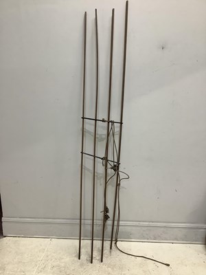 Lot 302 - A Victorian suspended clothes drying rack, 230cm.