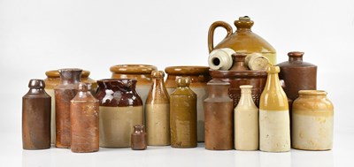 Lot 1052 - A collection of stoneware including water...